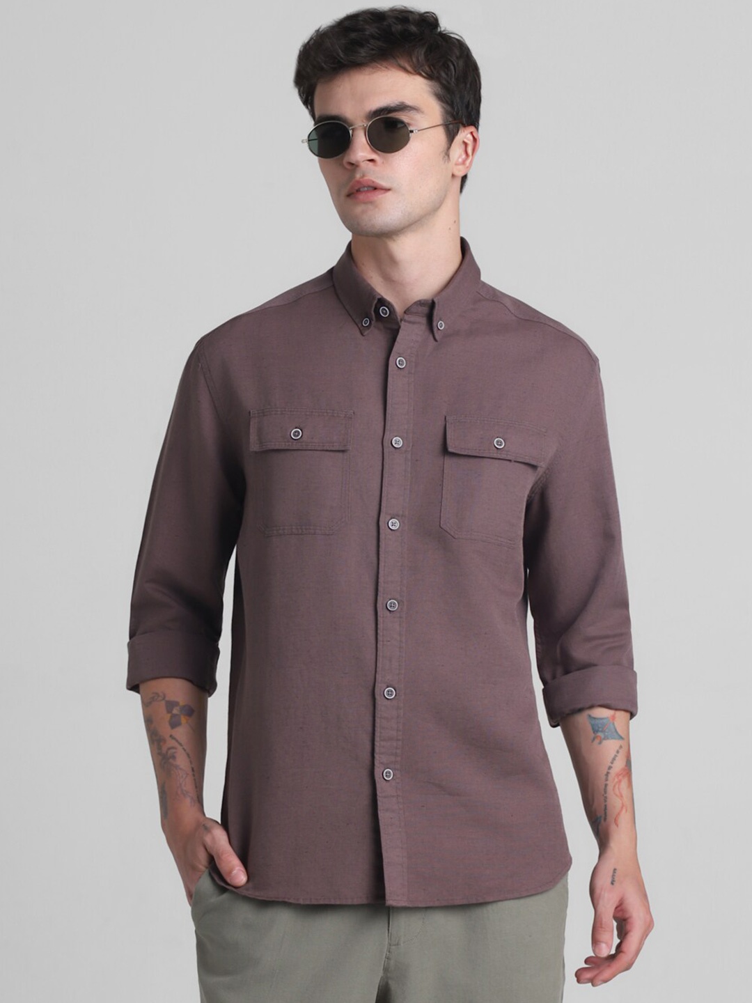 

Jack & Jones Slim Fit Opaque Casual Shirt, Brown