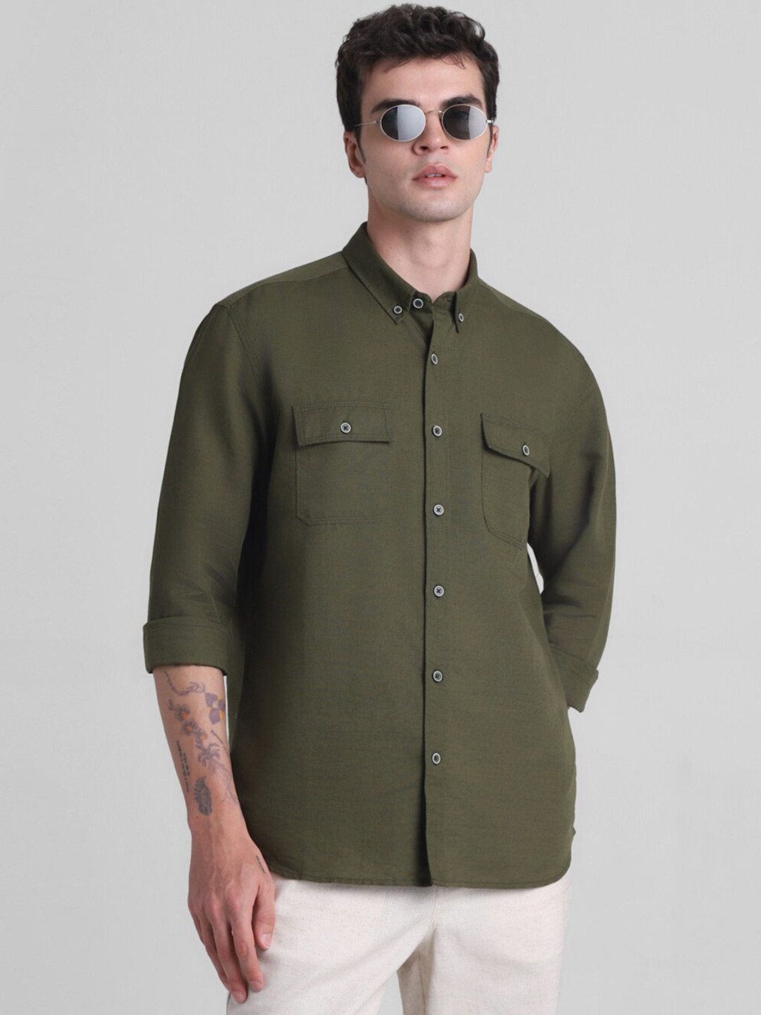 

Jack & Jones Slim Fit Opaque Casual Shirt, Green