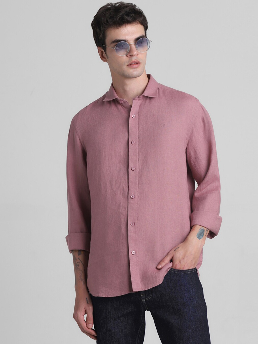 

Jack & Jones Slim Fit Opaque Casual Shirt, Pink