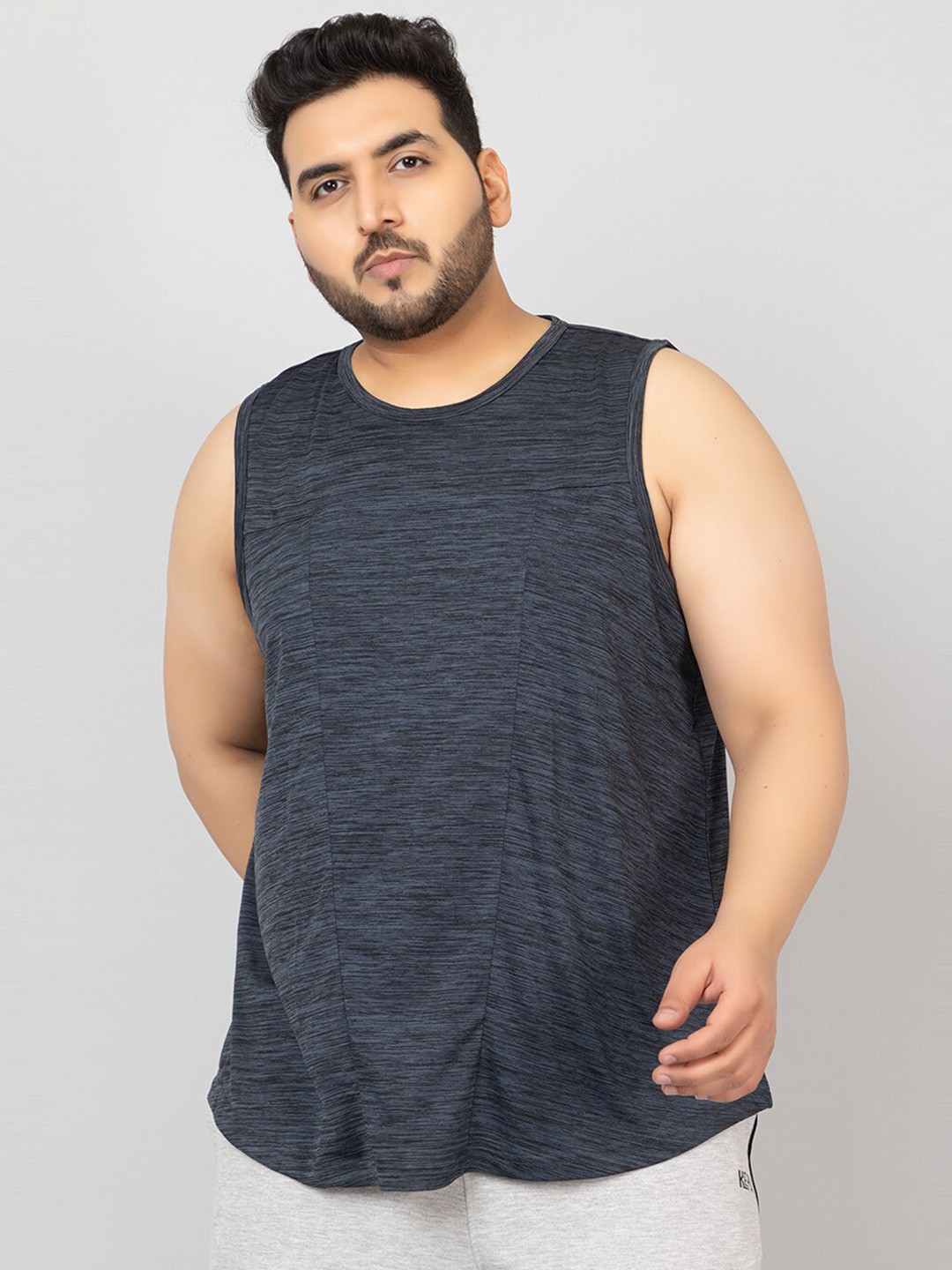

CHKOKKO Sleeveless Gym Sports Tank Vest, Grey