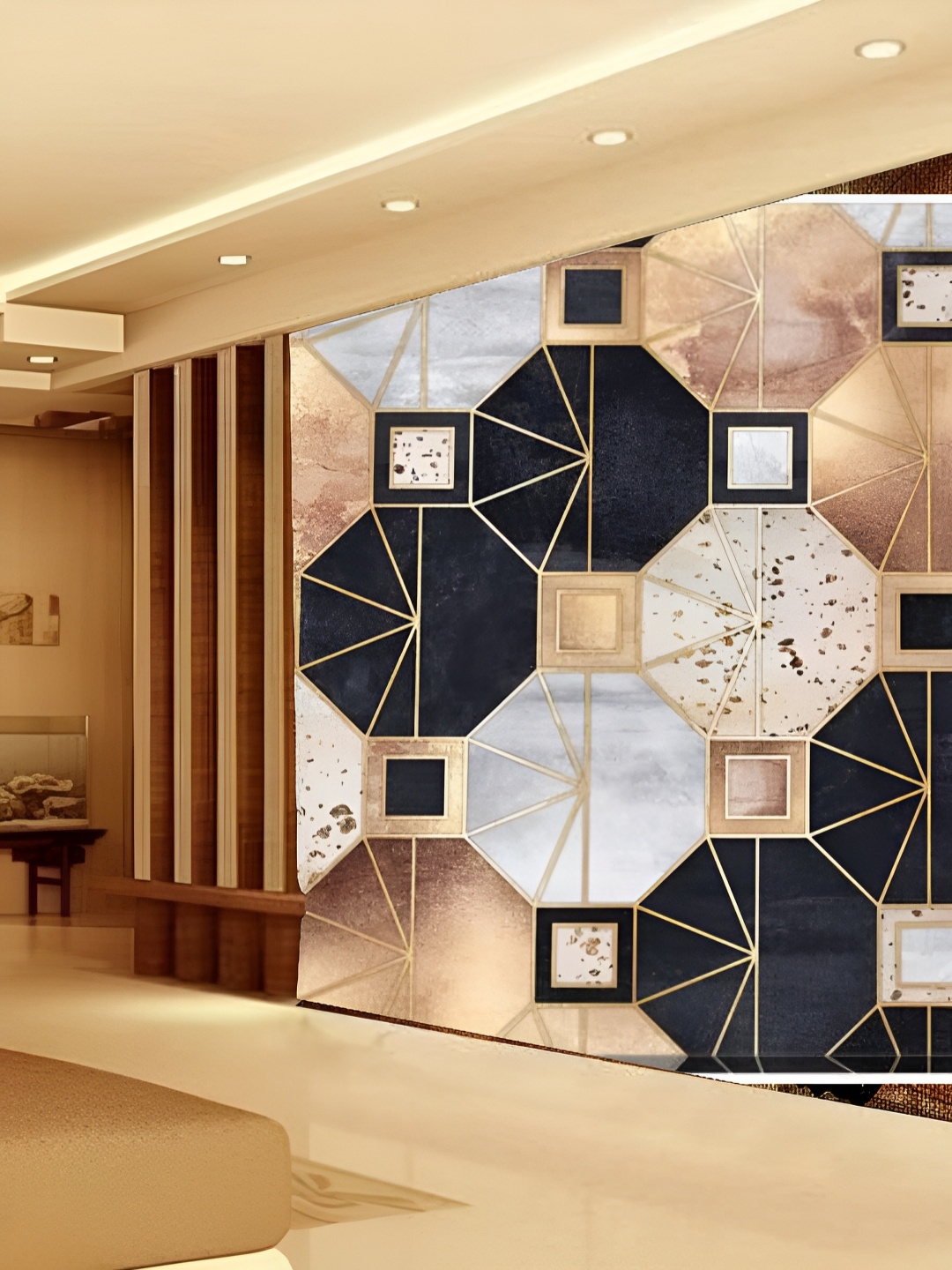 

KSHIRSA White & Black Abstract Printed Self-Adhesive & Removable Wallpaper