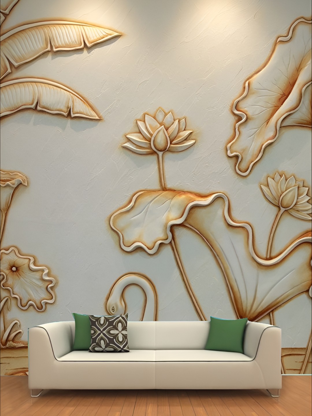 

KSHIRSA Beige & Brown Birds Printed Self Adhesive Removable Wallpaper