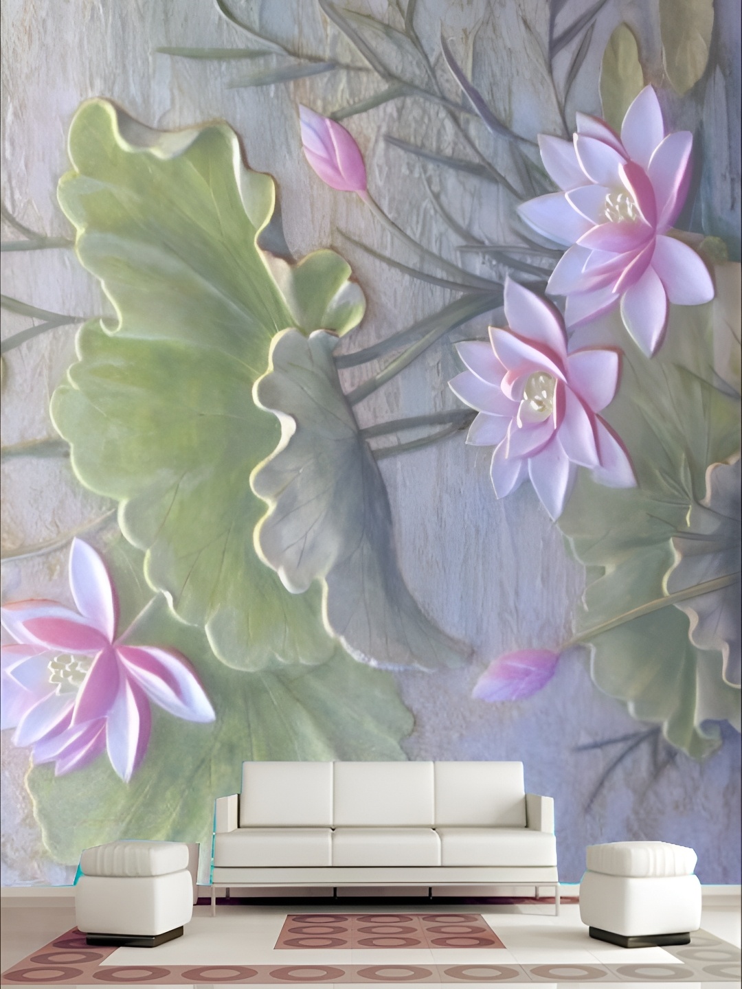 

KSHIRSA Pink & Green Floral Printed Self Adhesive Removable Wallpaper