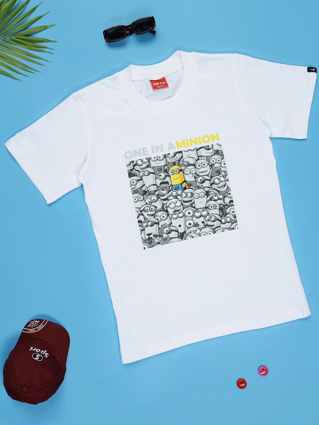 

Gavin Paris Girls Minions Printed Pure Cotton Bio Finish Casual T-shirt, White