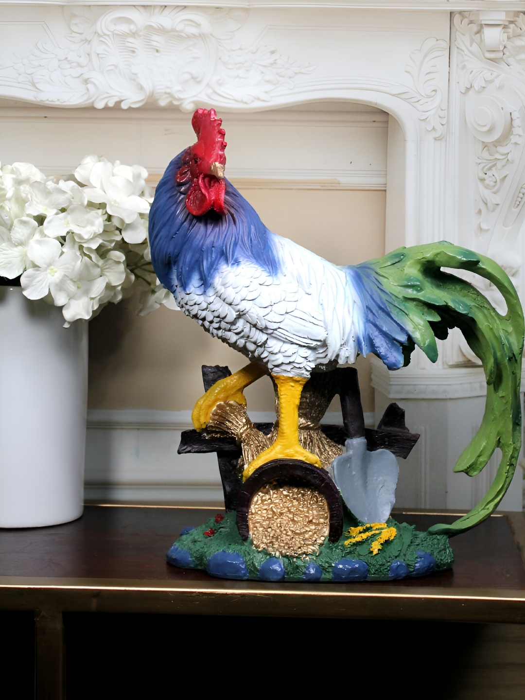 

THE WHITE INK DECOR Blue Figurine Showpiece