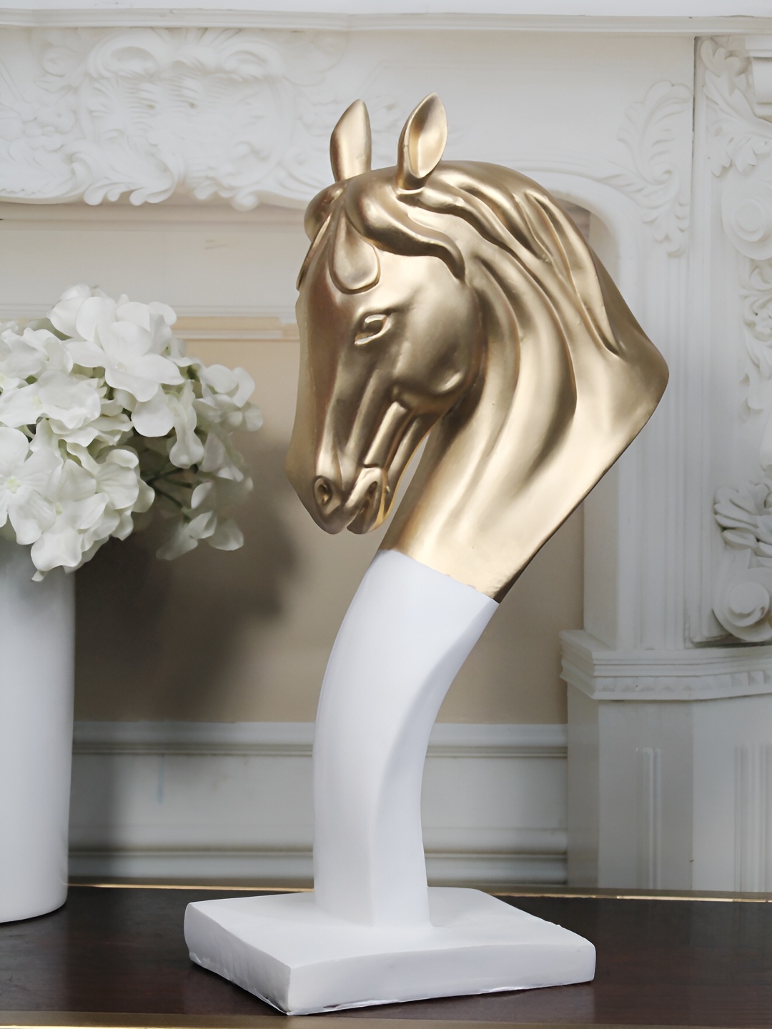 

THE WHITE INK DECOR Gold-Toned Figurine Showpiece