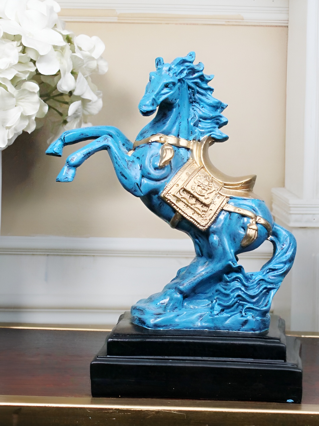 

THE WHITE INK DECOR Blue Figurine Showpiece