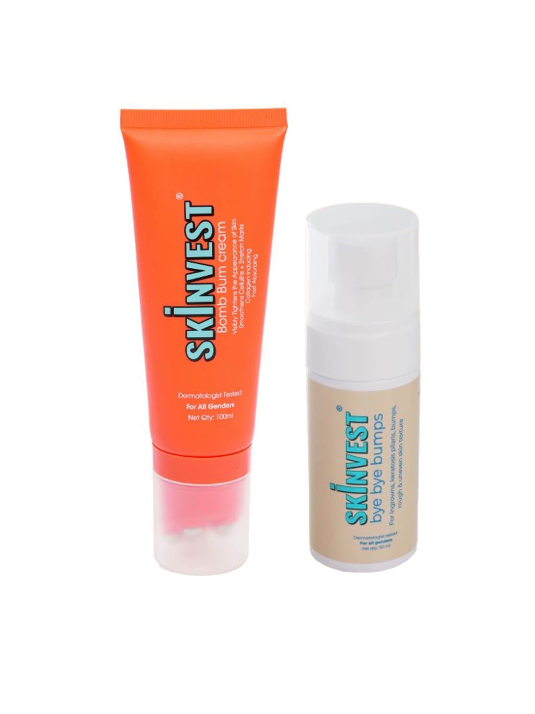 

SKINVEST Bomb Bum Body Cream - 100ml-Bye Bye Bumps Exfoliating Mist - 50ml, White