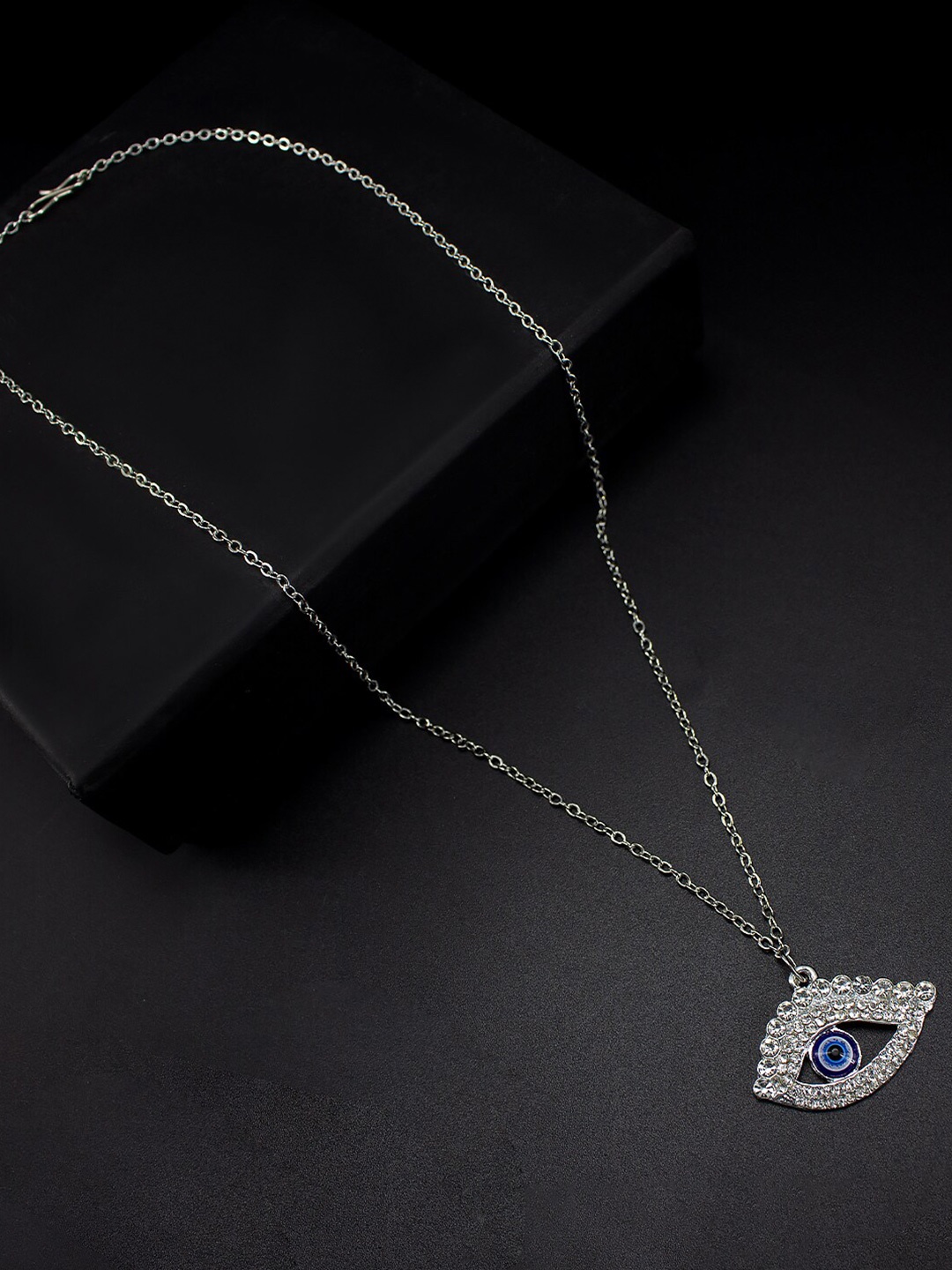 

PRIVIU Silver-Plated Evil Eye Chain Pendant