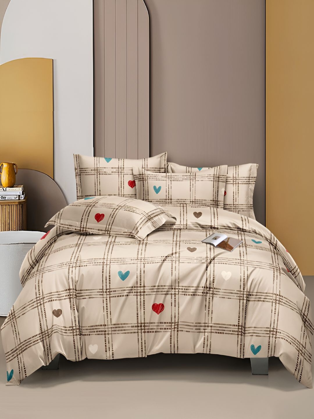 

GAPU & BALY Multicoloured Floral 180 TC Queen Bedsheet with 2 Pillow Covers, Multi