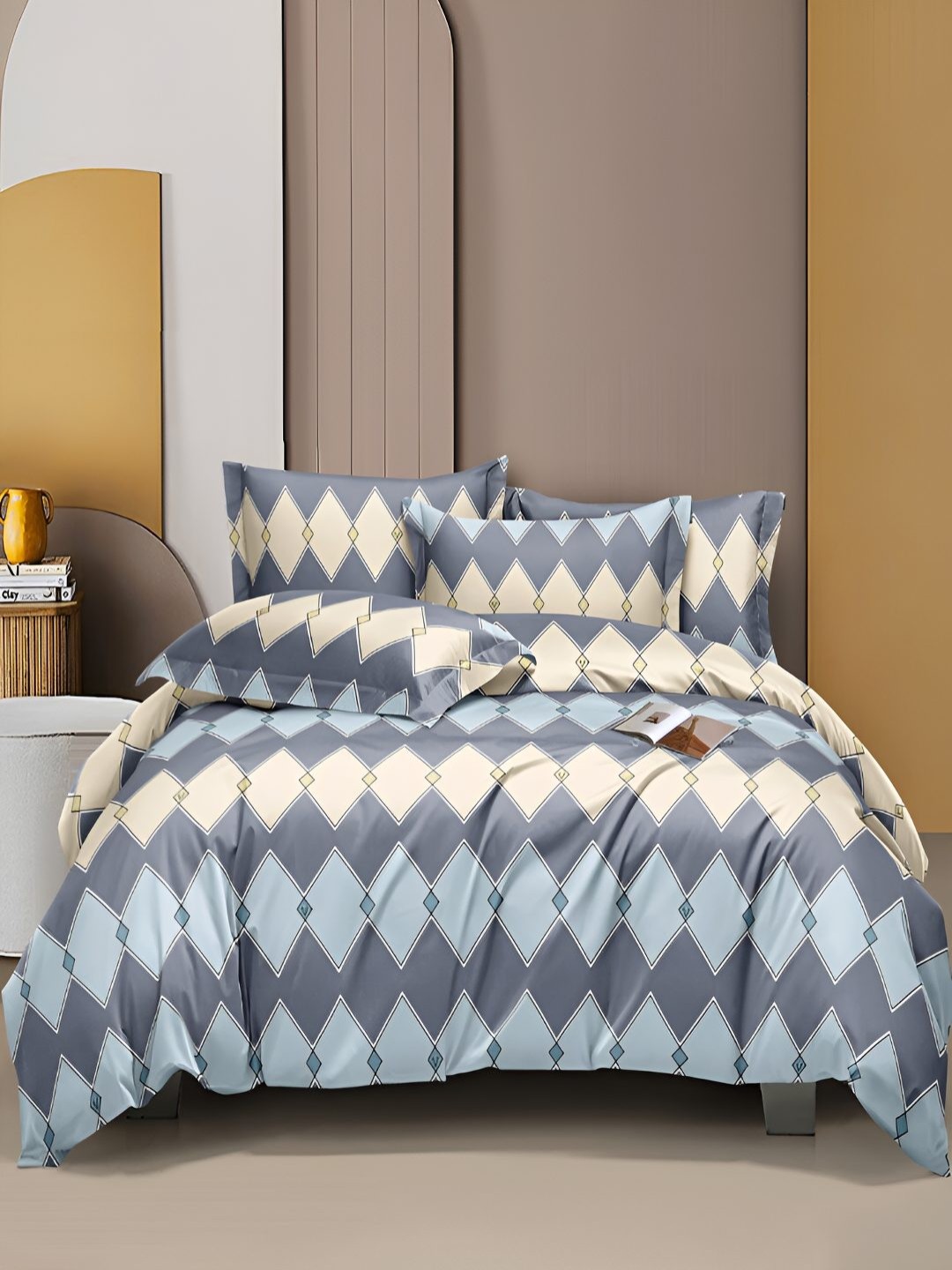

GAPU & BALY Multicoloured 180 TC Queen Bedsheet with 2 Pillow Covers, Multi