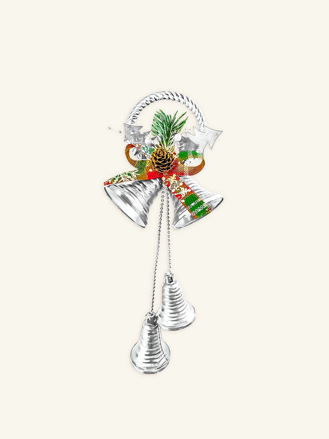 

Special You Silver-Toned & Green Christmas Hanging Bel, Grey