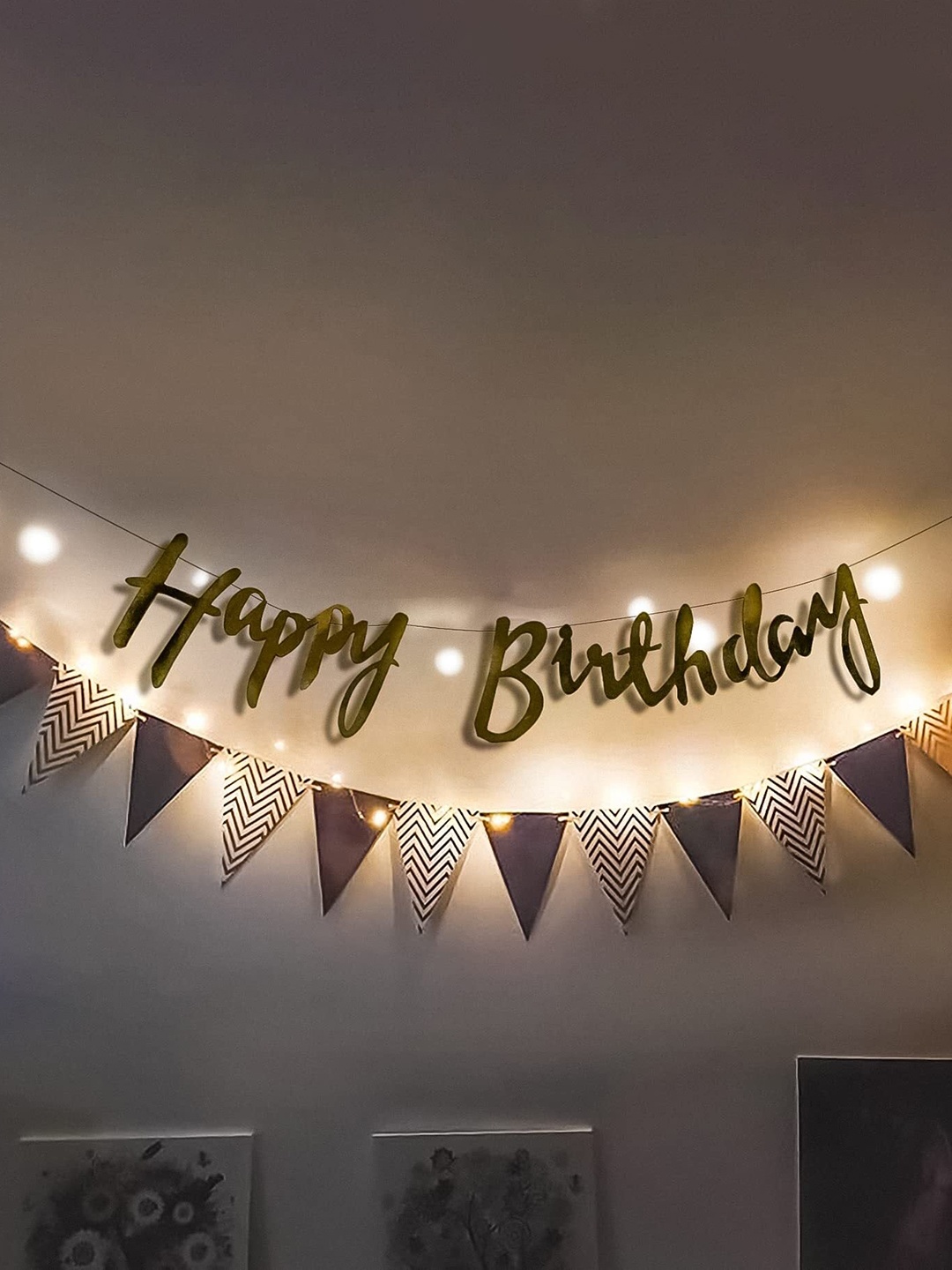 

Special You 3-Pcs Gold-coloured Happy Birthday Festive Decors