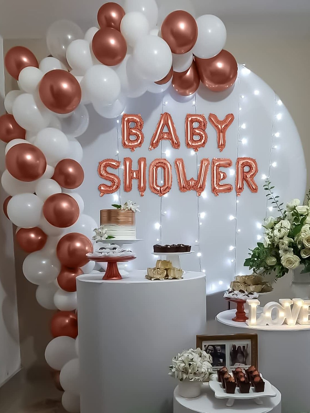 

Special You White & Brown 53 Pieces Baby Shower Decor Set