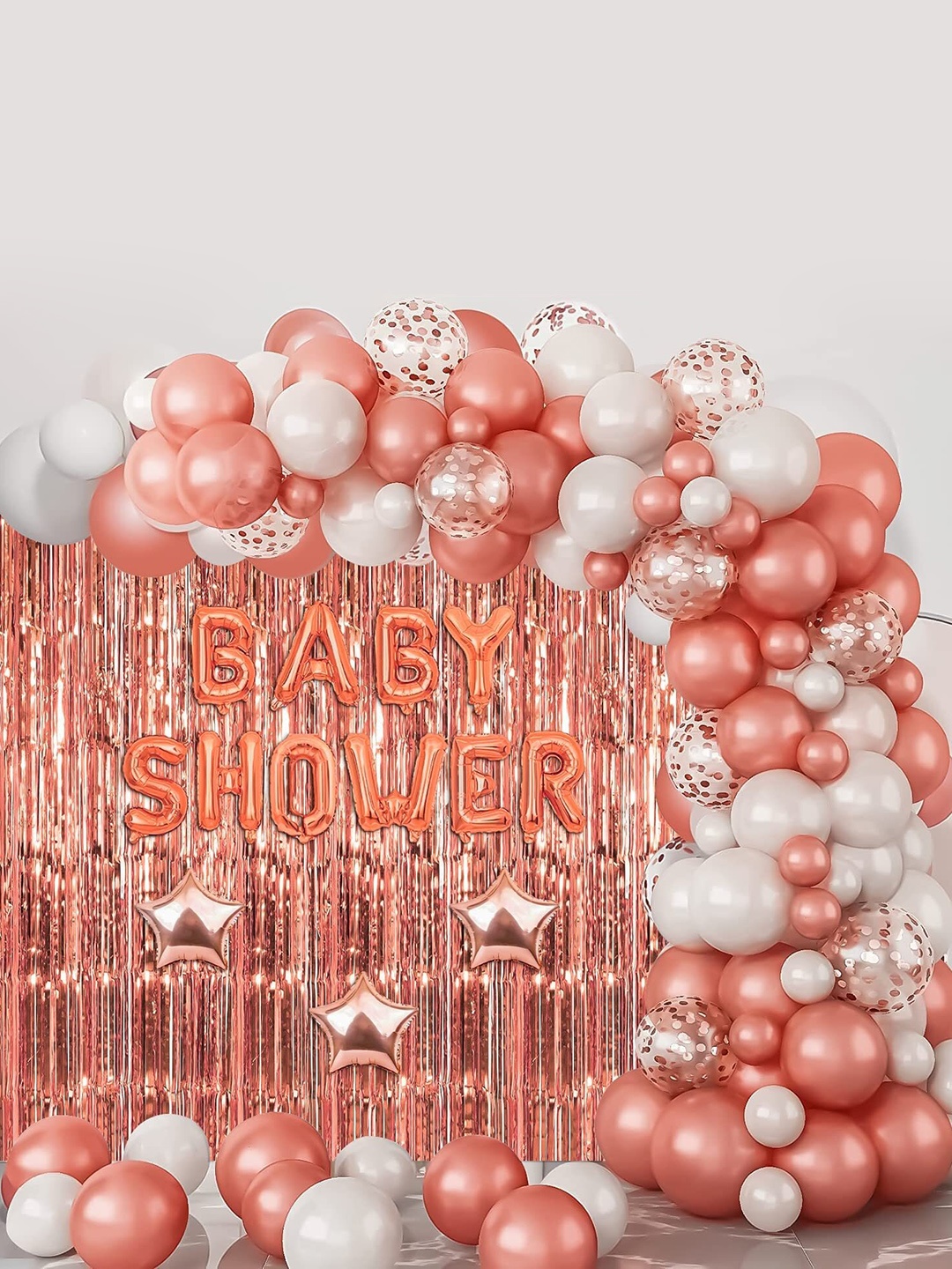 

Special You Rose Gold & White 72 Pieces Baby Shower Decor