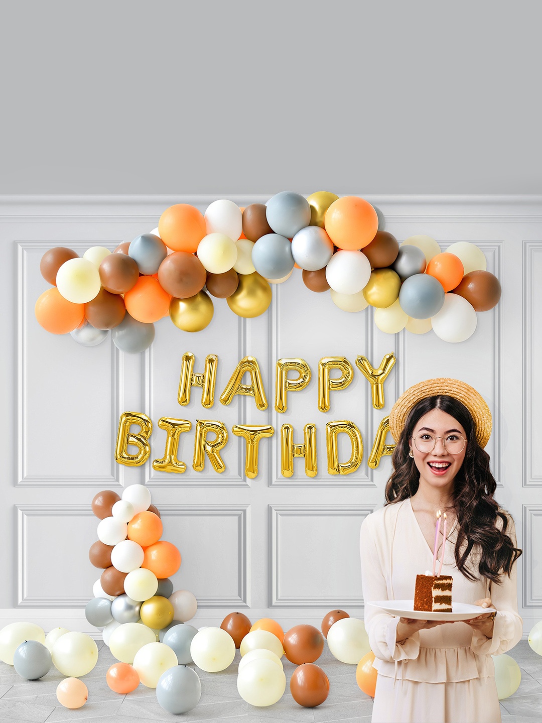

Special You 58-Pcs White & Yellow Happy Birthday DIY kit