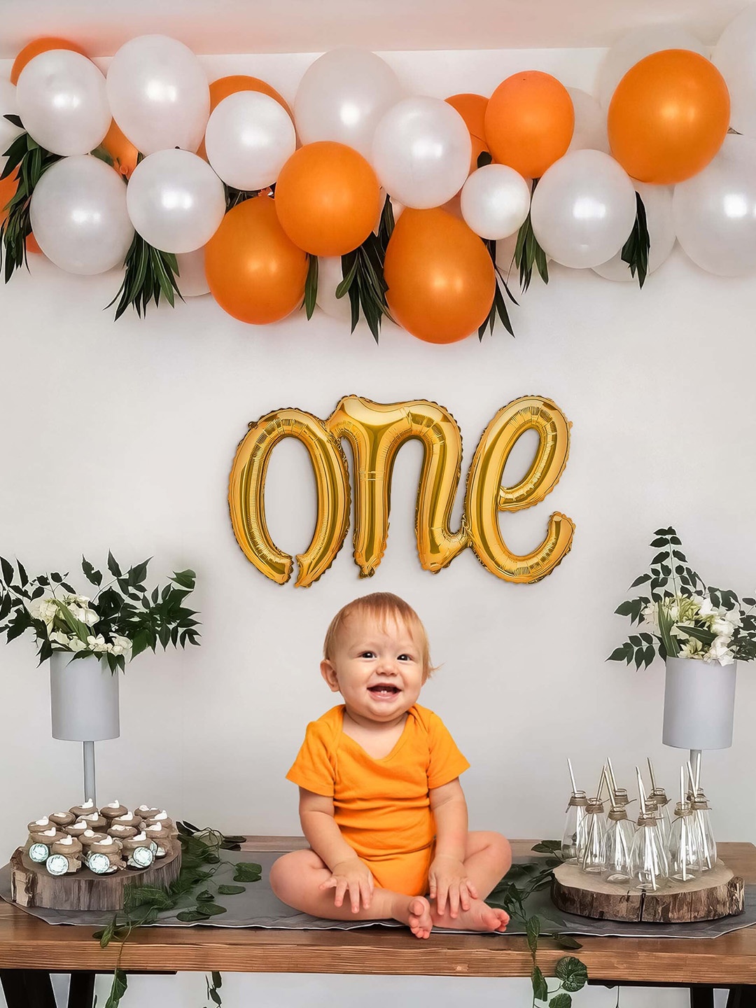 

Special You 43-Pcs Orange Coloured First Theme Happy Birthday DIY kit