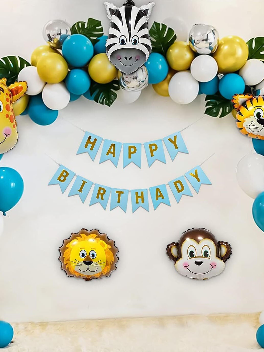 

Special You Yellow & Grey 5 Pieces Animal Theme Foil Balloons