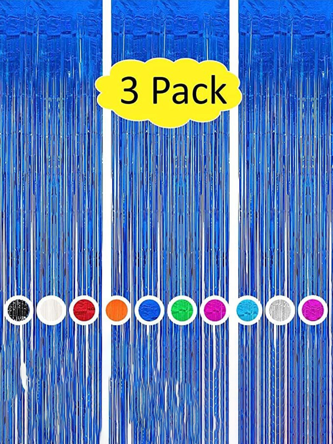 

Special You Blue 3 Pieces Sheer Curtain Decors