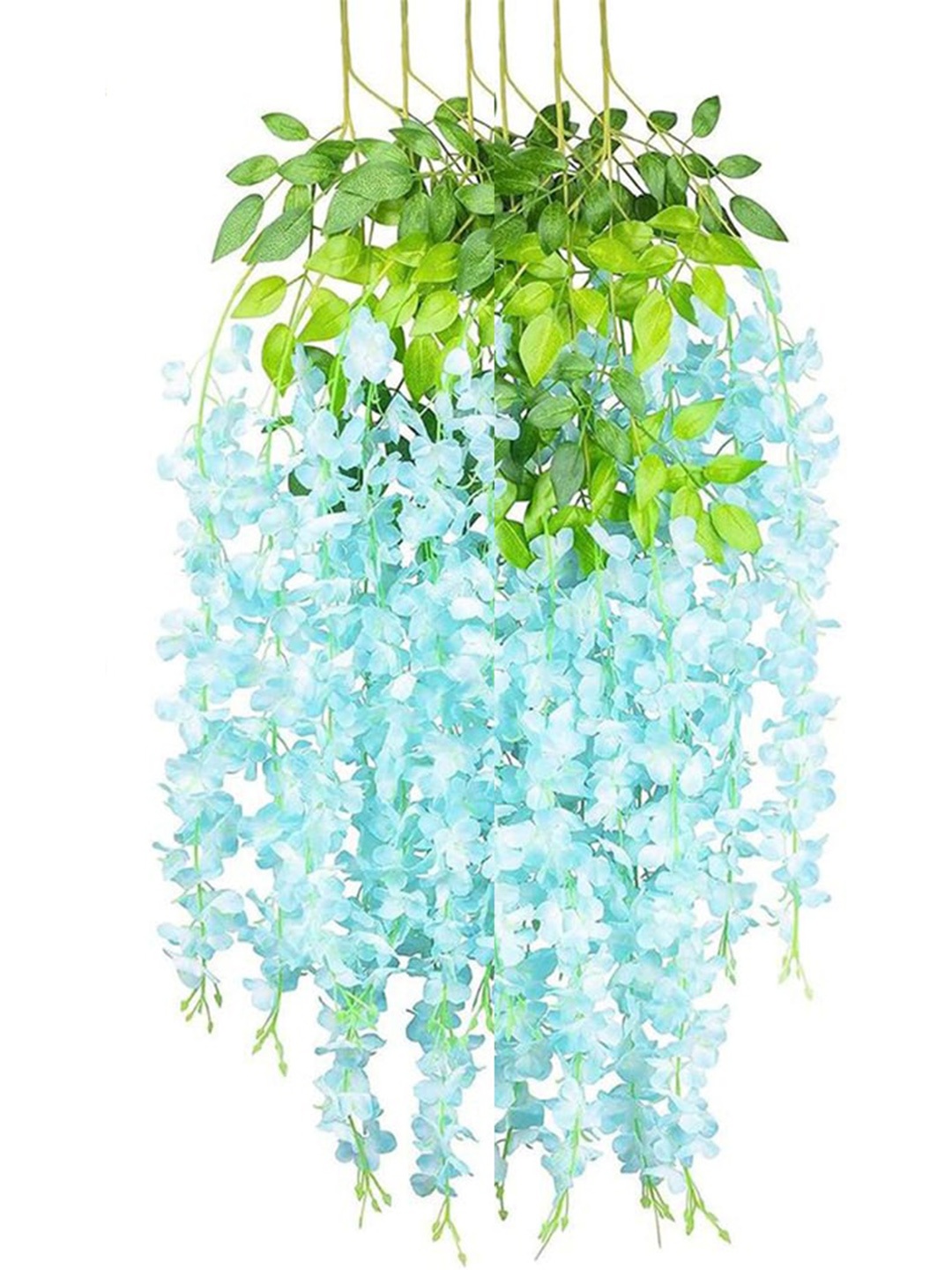 

Special You 6 Pieces Artificial Wisteria Flowers & Leaves, Blue