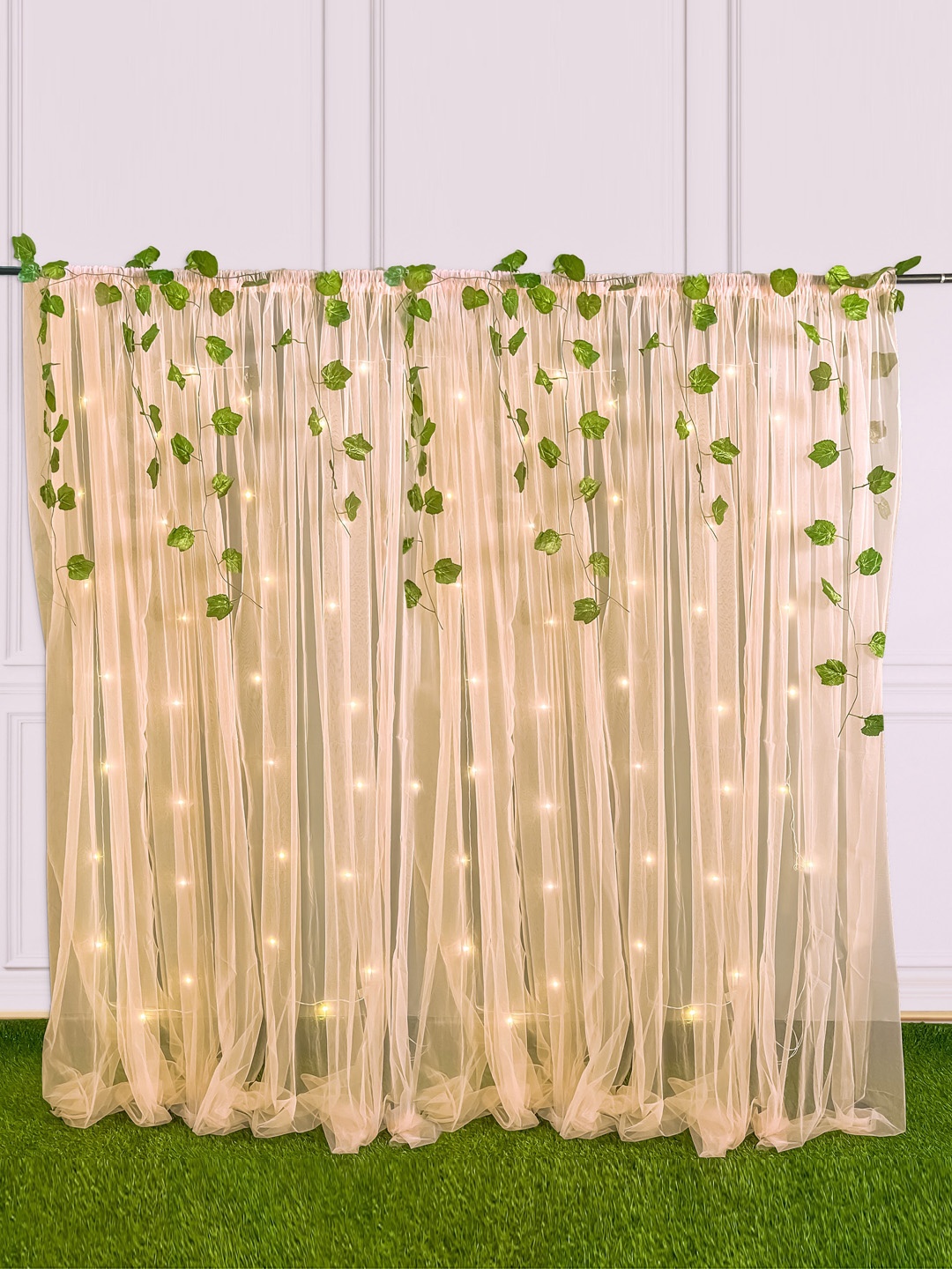 

Special You Peach 3 Pieces Long Door Curtains