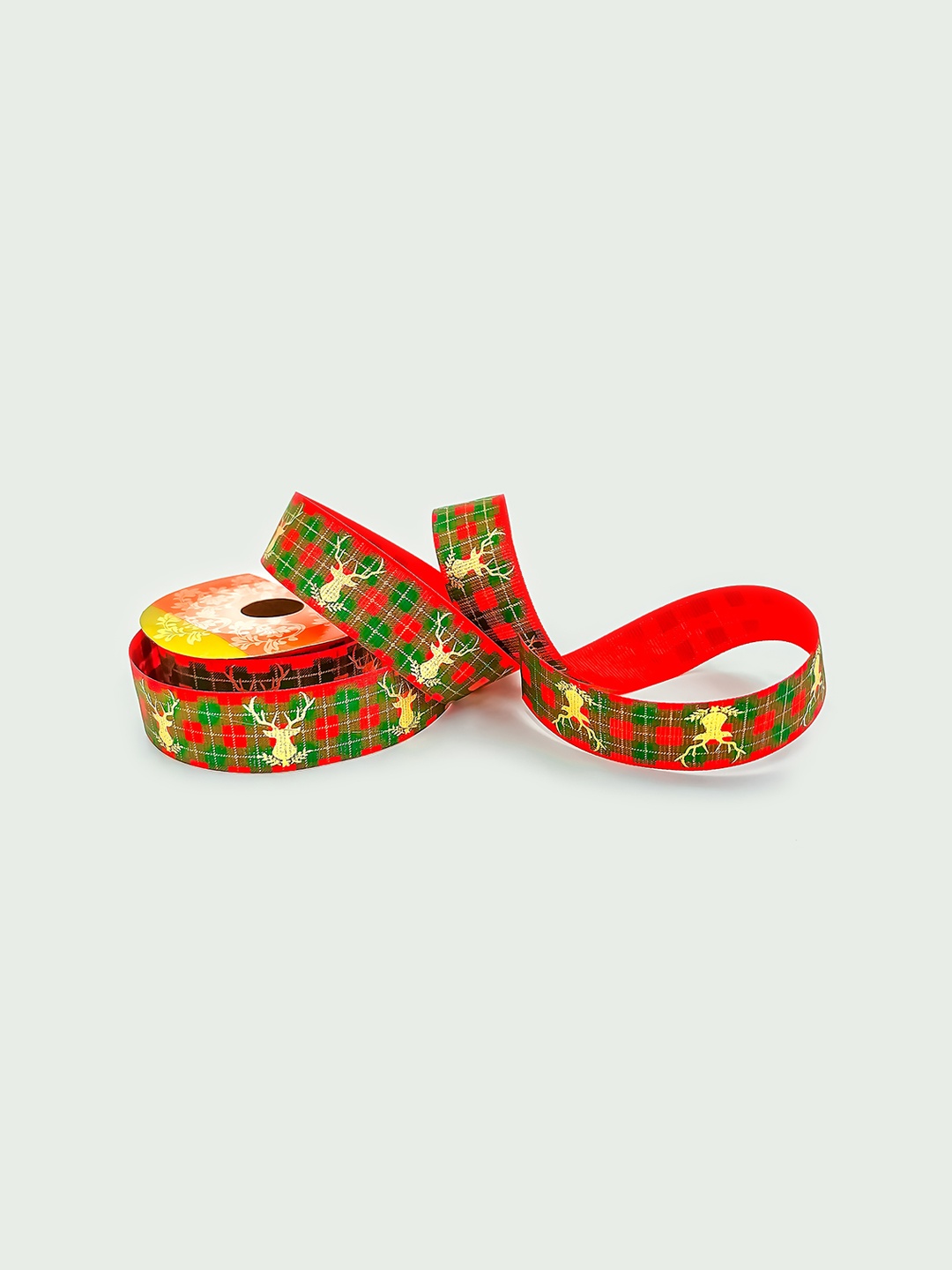 

Special You Green & Red Reindeer Christmas Decor Ribbon