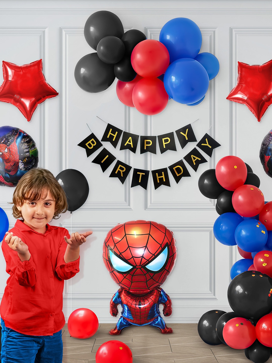 

Special You Red & Blue 49 Pcs Spiderman Theme Birthday Decor