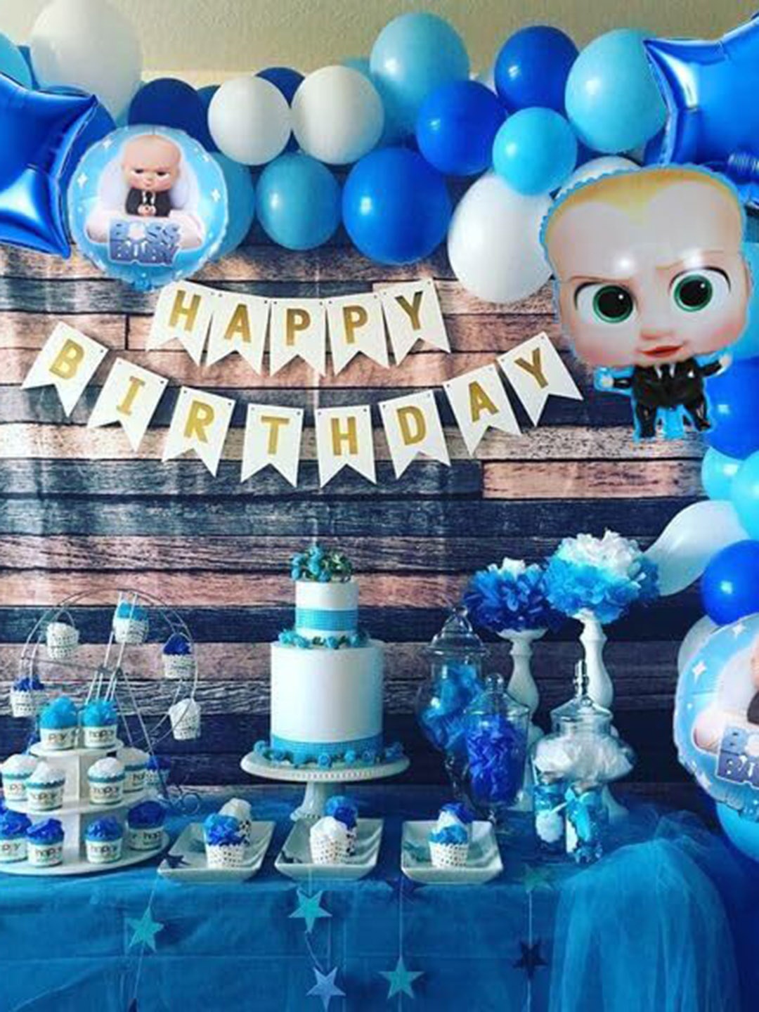 

Special You 5-Pcs Blue Boss Baby Balloons Decor, Multi