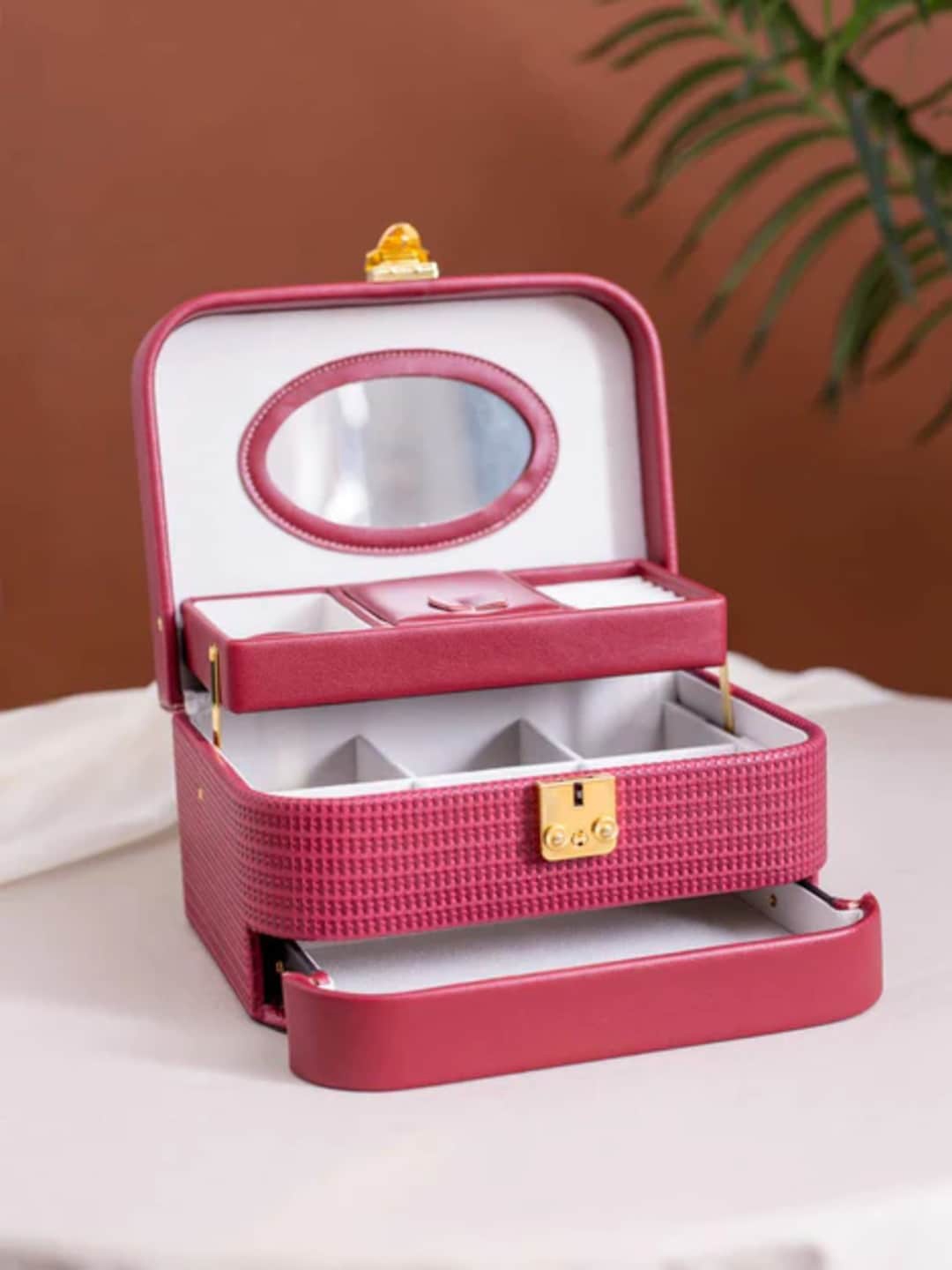 

THEDECORKART Pink Jewellery Organiser