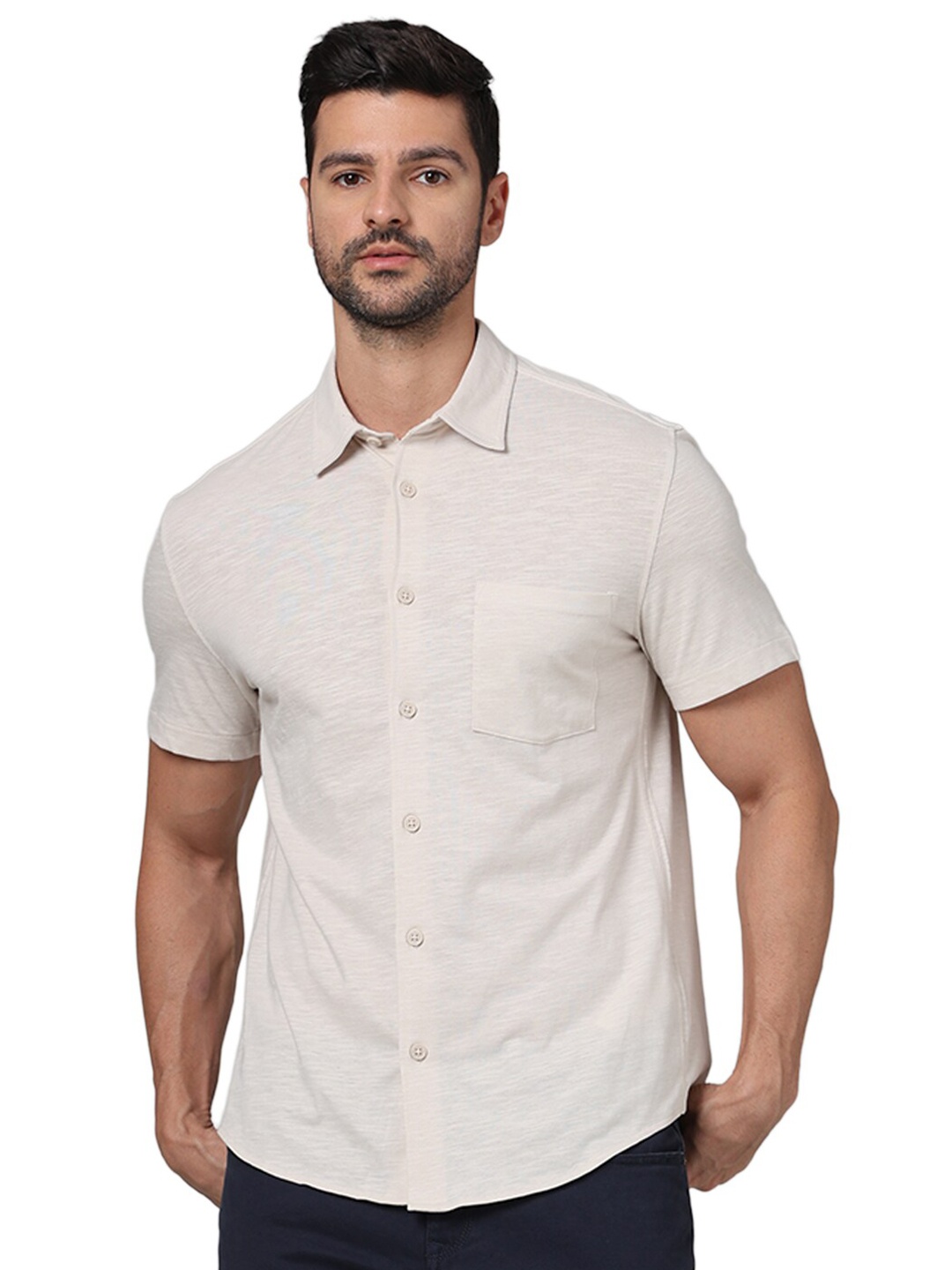 

Celio Classic Cotton Casual Shirt, Beige