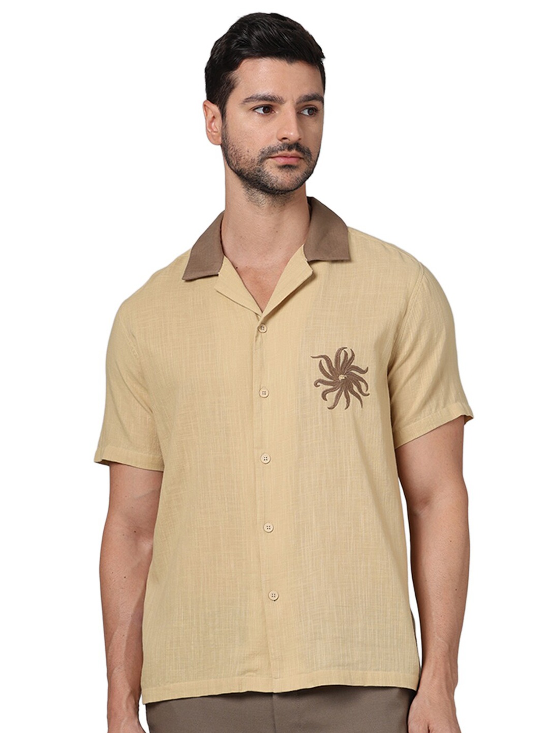 

Celio Classic Cotton Casual Shirt, Brown