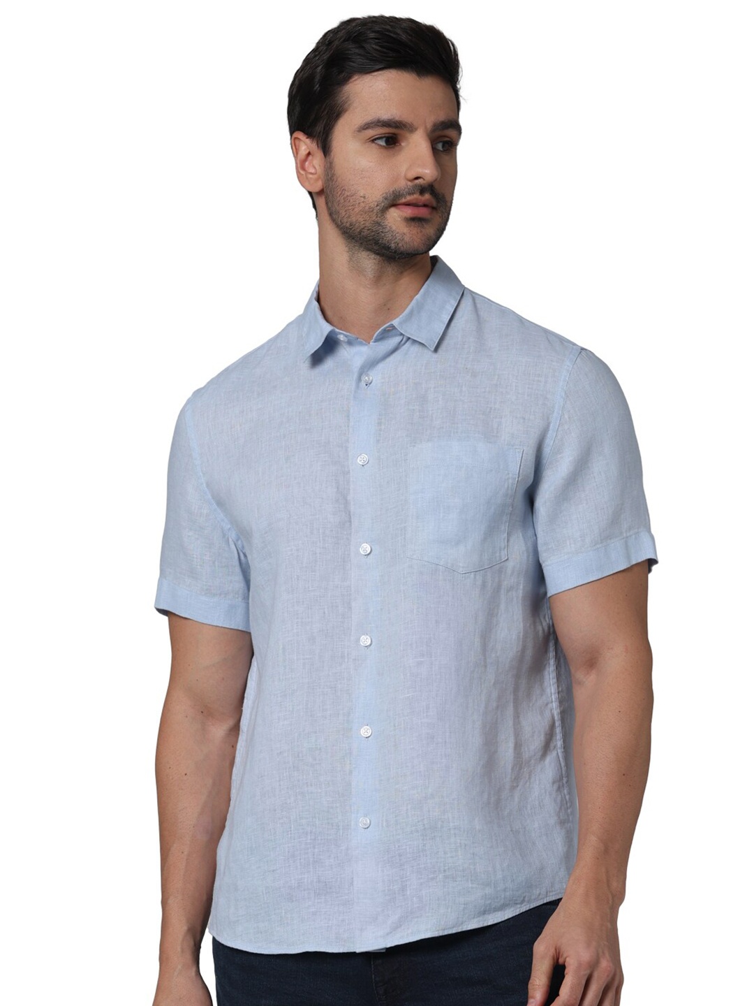 

Celio Classic Linen Casual Shirt, Blue