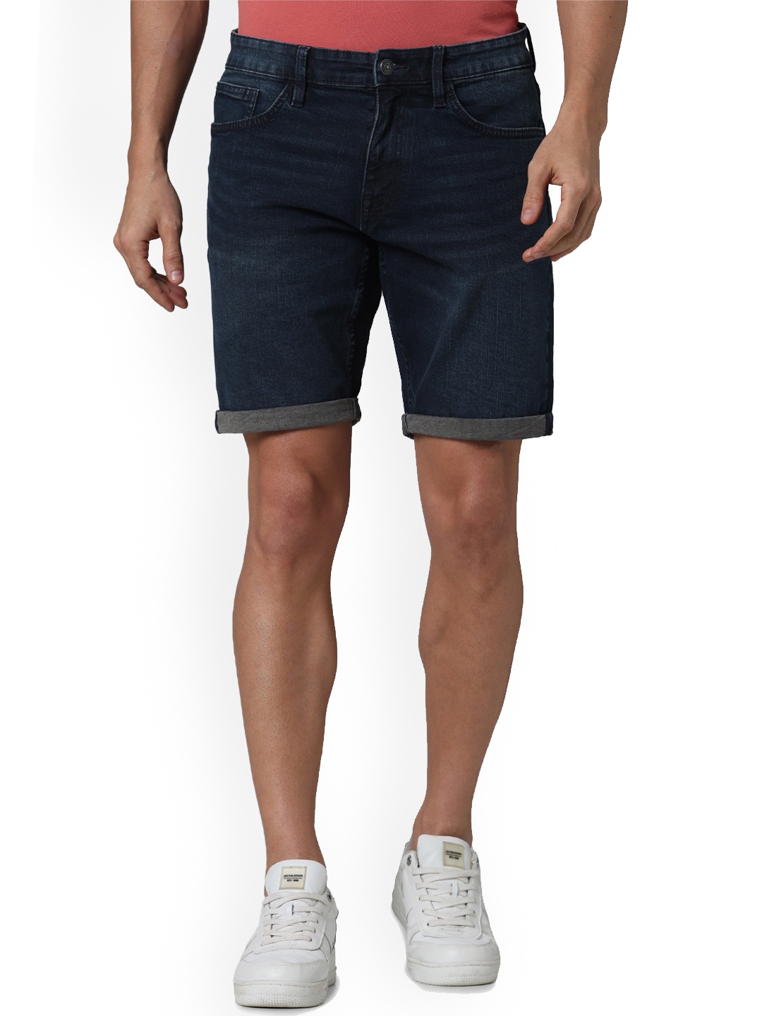 

Celio Men Washed Slim Fit Denim Shorts, Blue