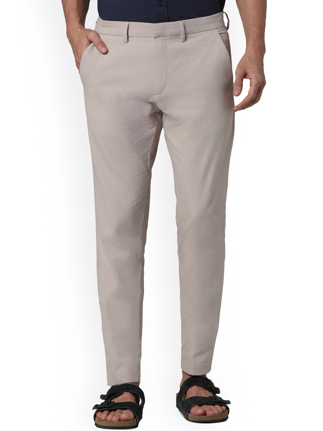 

Celio Men Slim Fit Cotton Formal Trousers, Beige