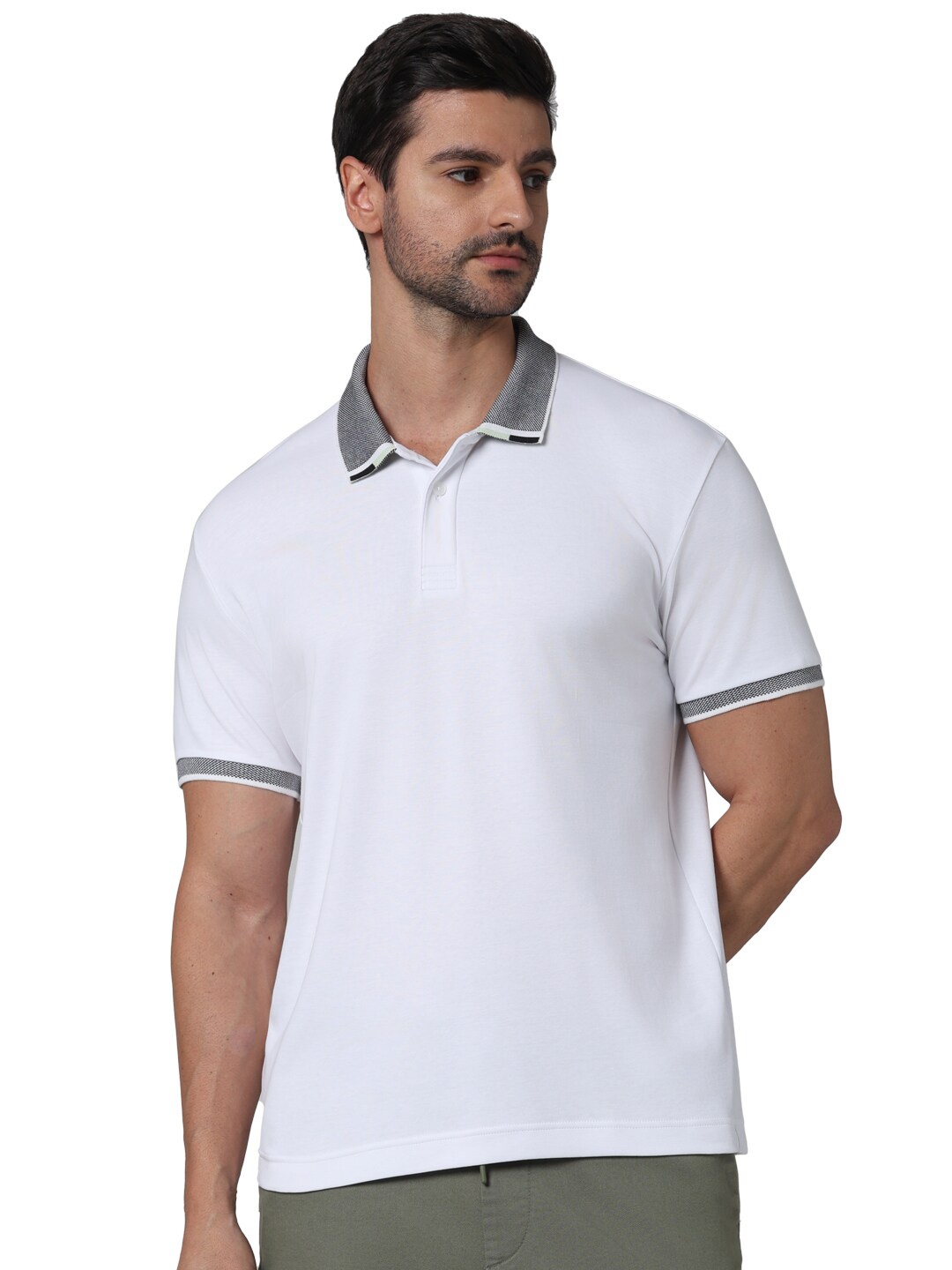 

Celio Polo Collar Short Sleeves Cotton Regular Fit T-shirt, Off white