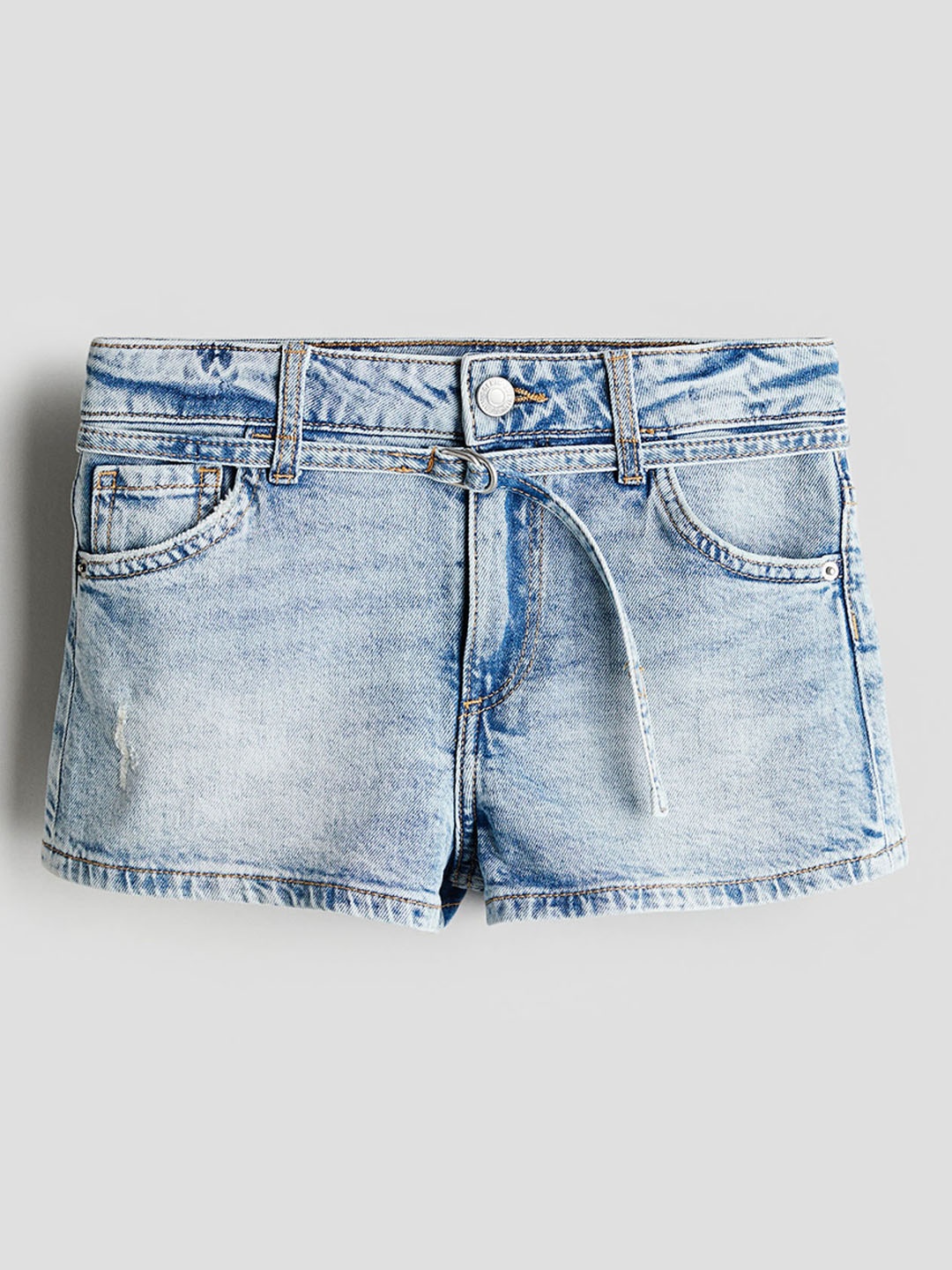 

H&M Girls Relaxed Fit Denim Shorts, Blue