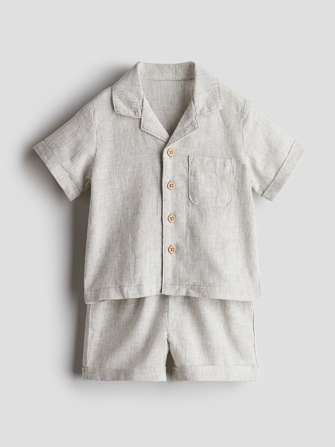 

H&M Boys 2-Piece Linen Set, Beige