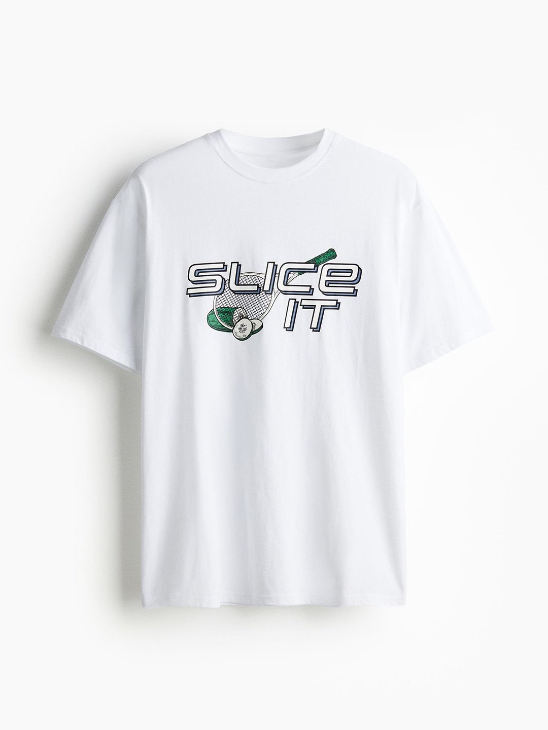 

H&M Men Drymove Loose Fit Sports T-Shirt With Cotton Feel, White