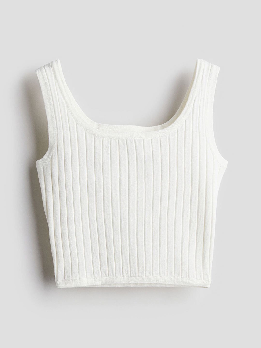 

H&M Girls Rib-Knit Vest Top, White