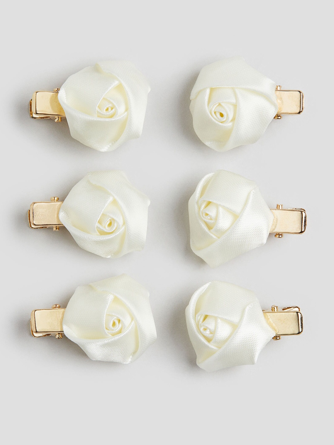 

H&M Girls 6-Pack Hair Clips, White