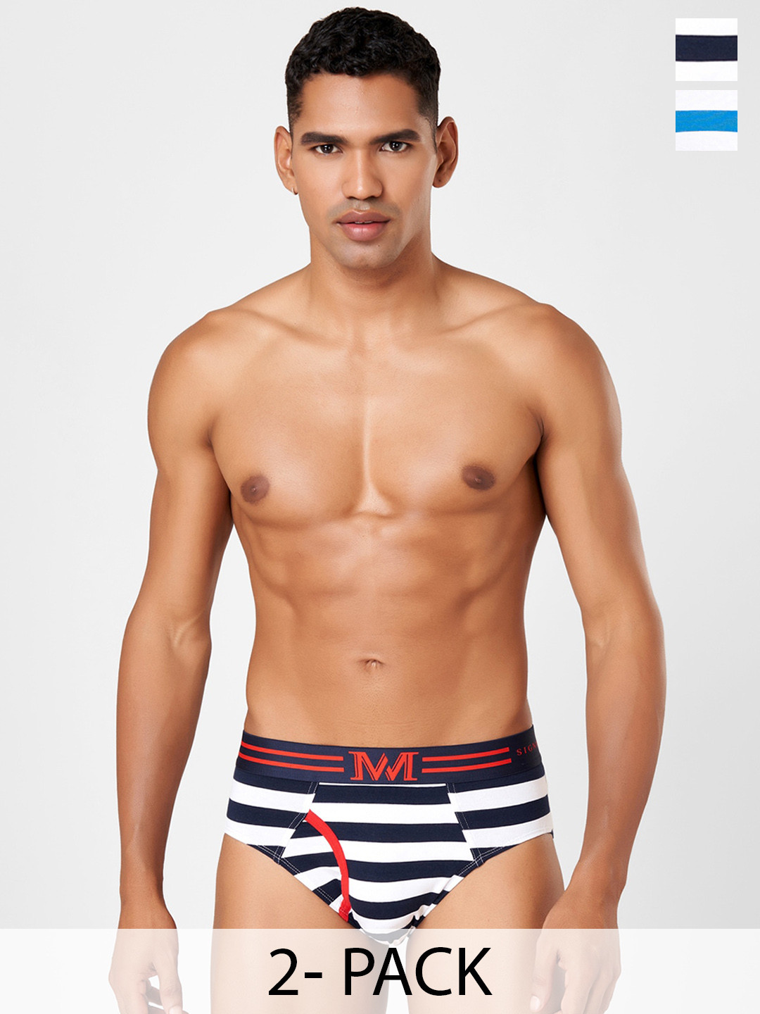 

Macroman M-Series Signature Collection By Rohit Bal Pack of 2 Basic Briefs 8903978418155, White