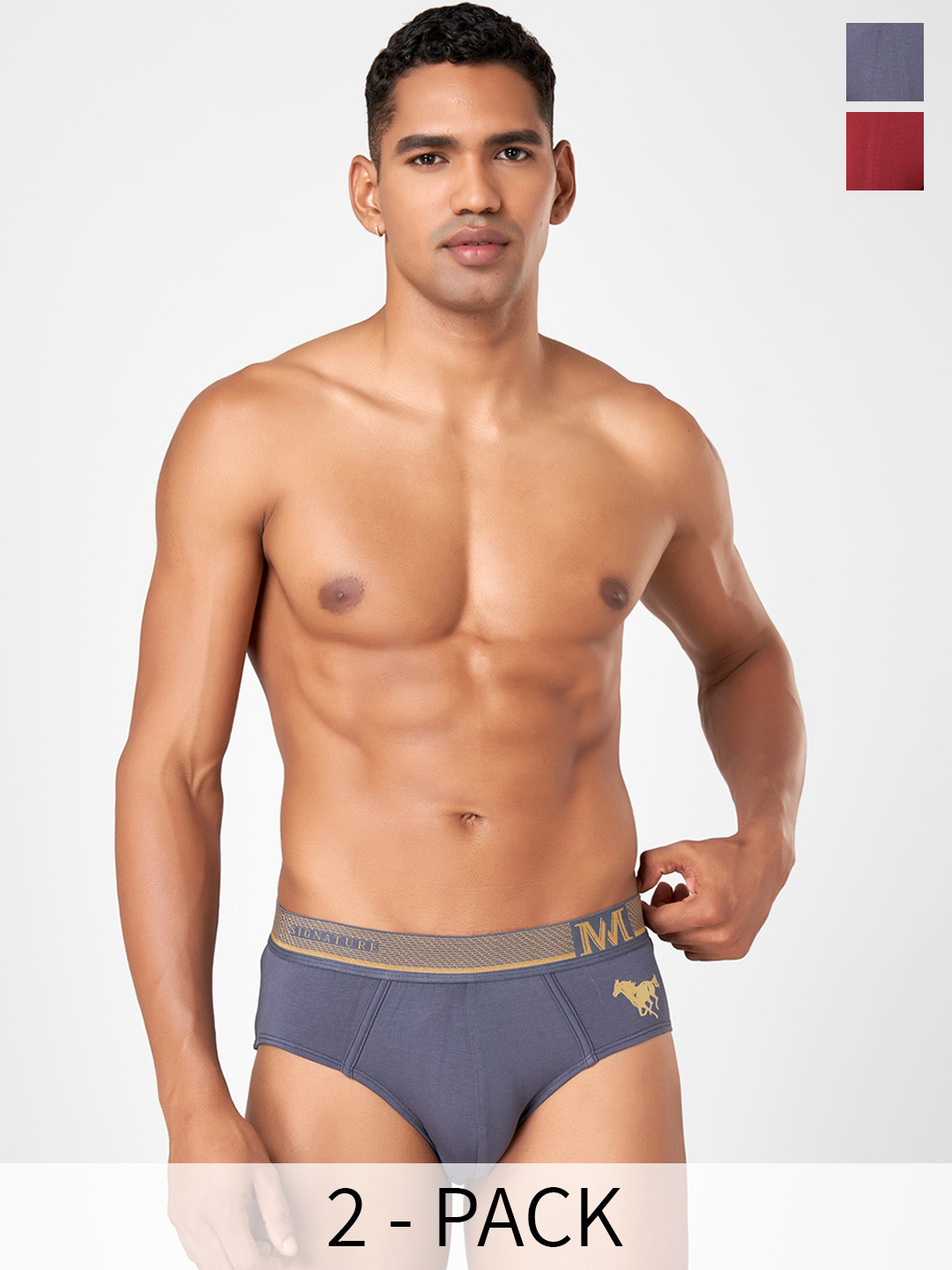 

Macroman M-Series Signature Collection By Rohit Bal Pack of 2 Basic Briefs 8903978419121, Red