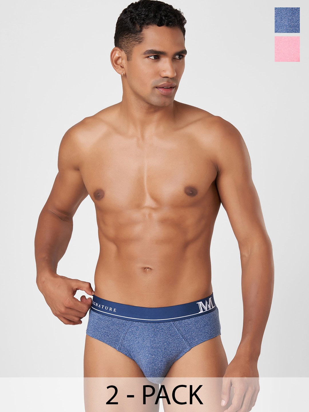 

Macroman M-Series Signature Collection By Rohit Bal Pack of 2 Basic Briefs 8903978418551, Pink