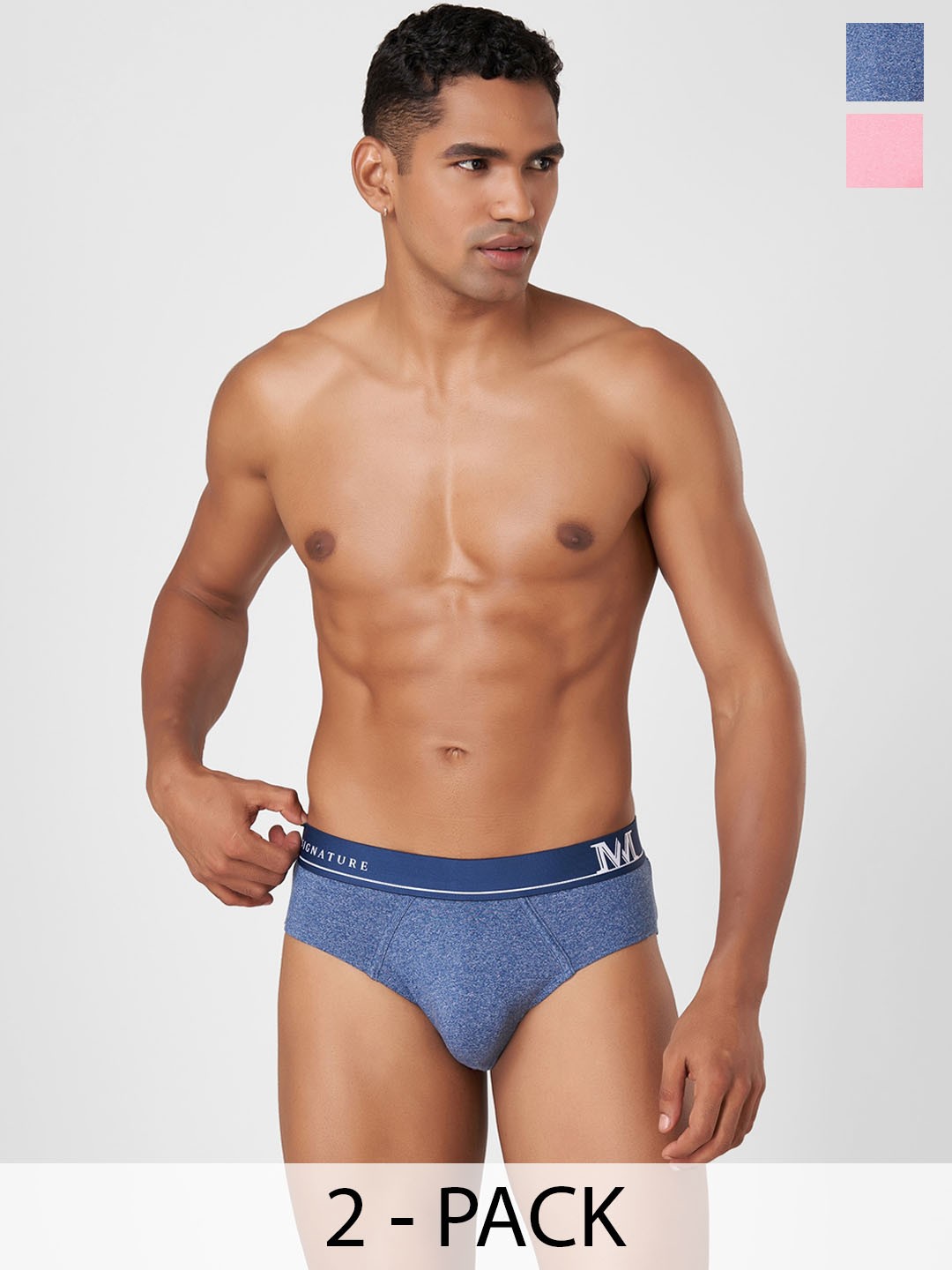 

Macroman M-Series Signature Collection By Rohit Bal Pack of 2 Basic Briefs 8903978418520, Pink