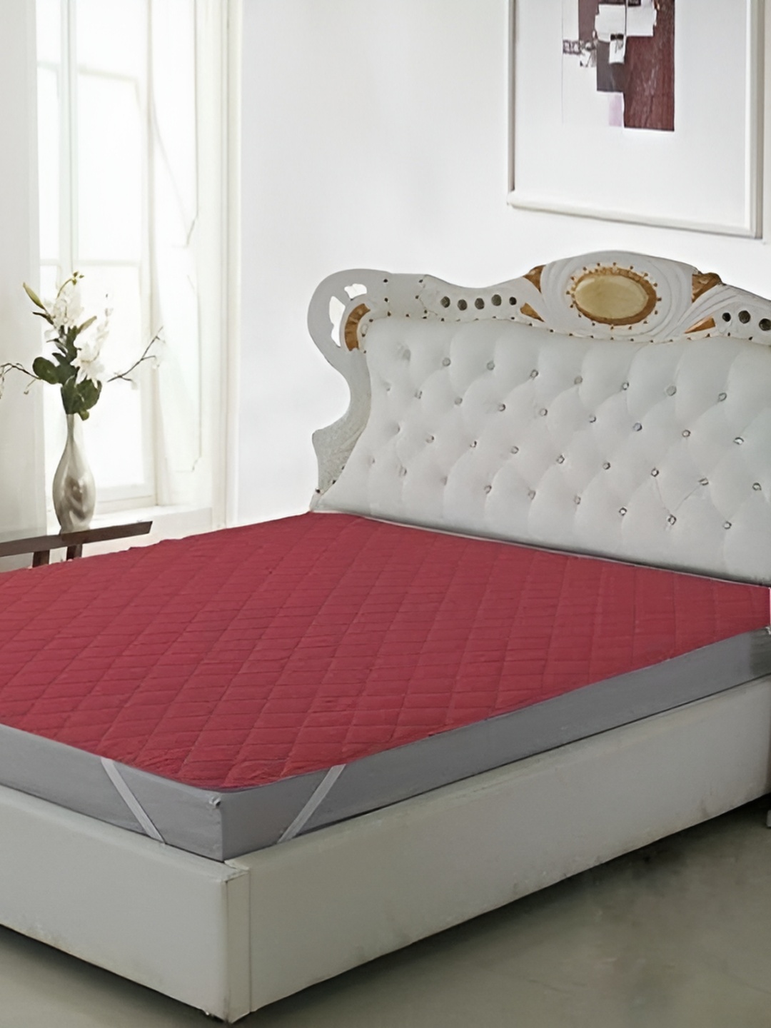 

Comfowell Maroon Water Resistant Mattress Protector
