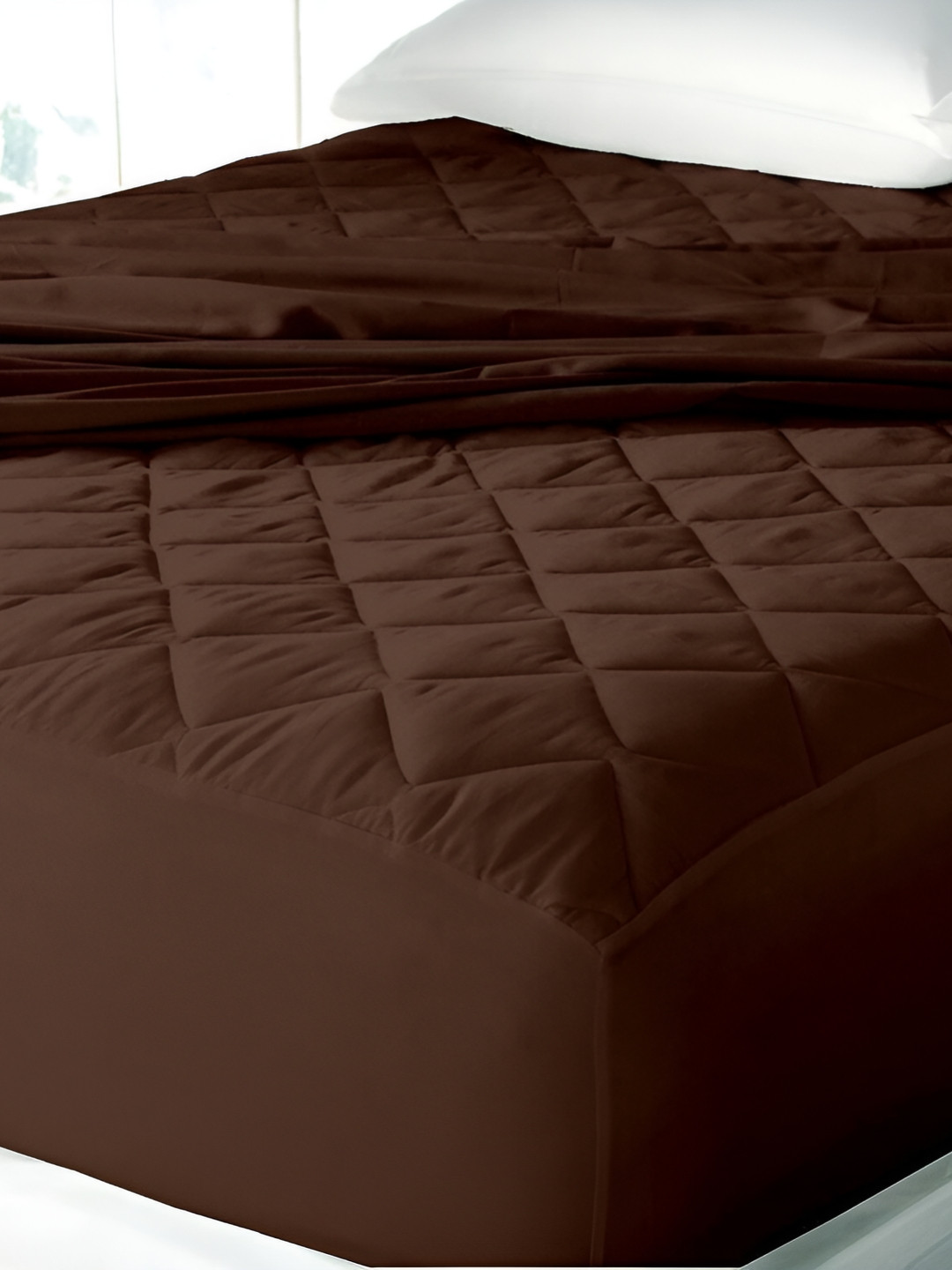 

Comfowell Brown Cotton Water Resistant Fitted Mattress Protector