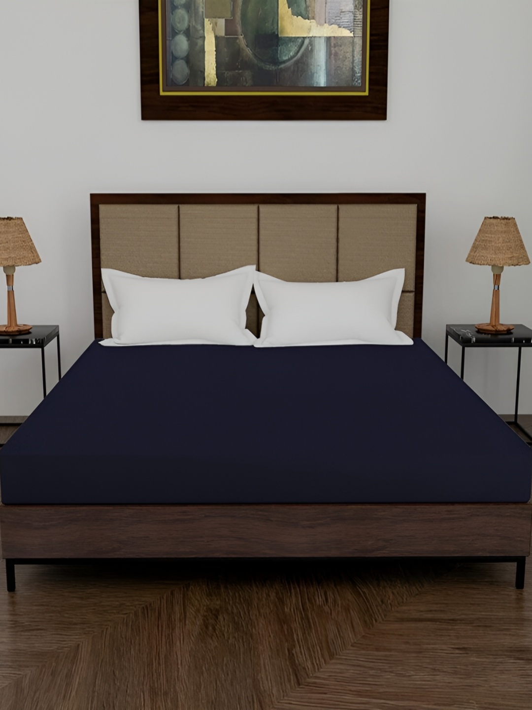 

Comfowell Blue Cotton Water Resistant Fitted Mattress Protector