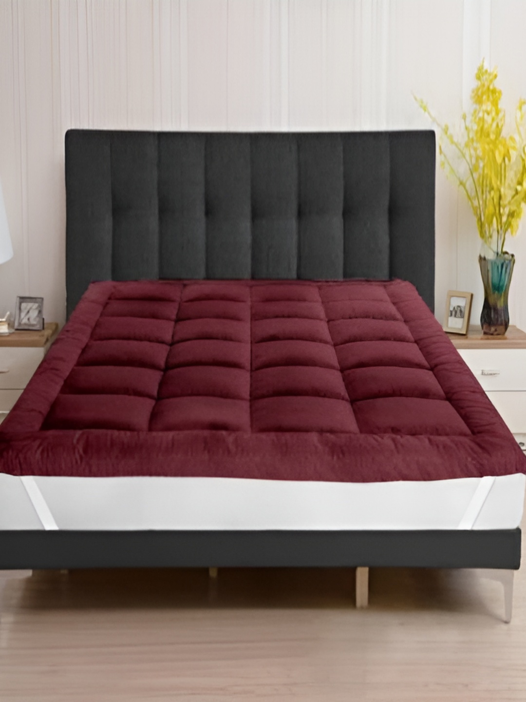 

Comfowell Maroon Cotton Water Resistant King Mattress Protector