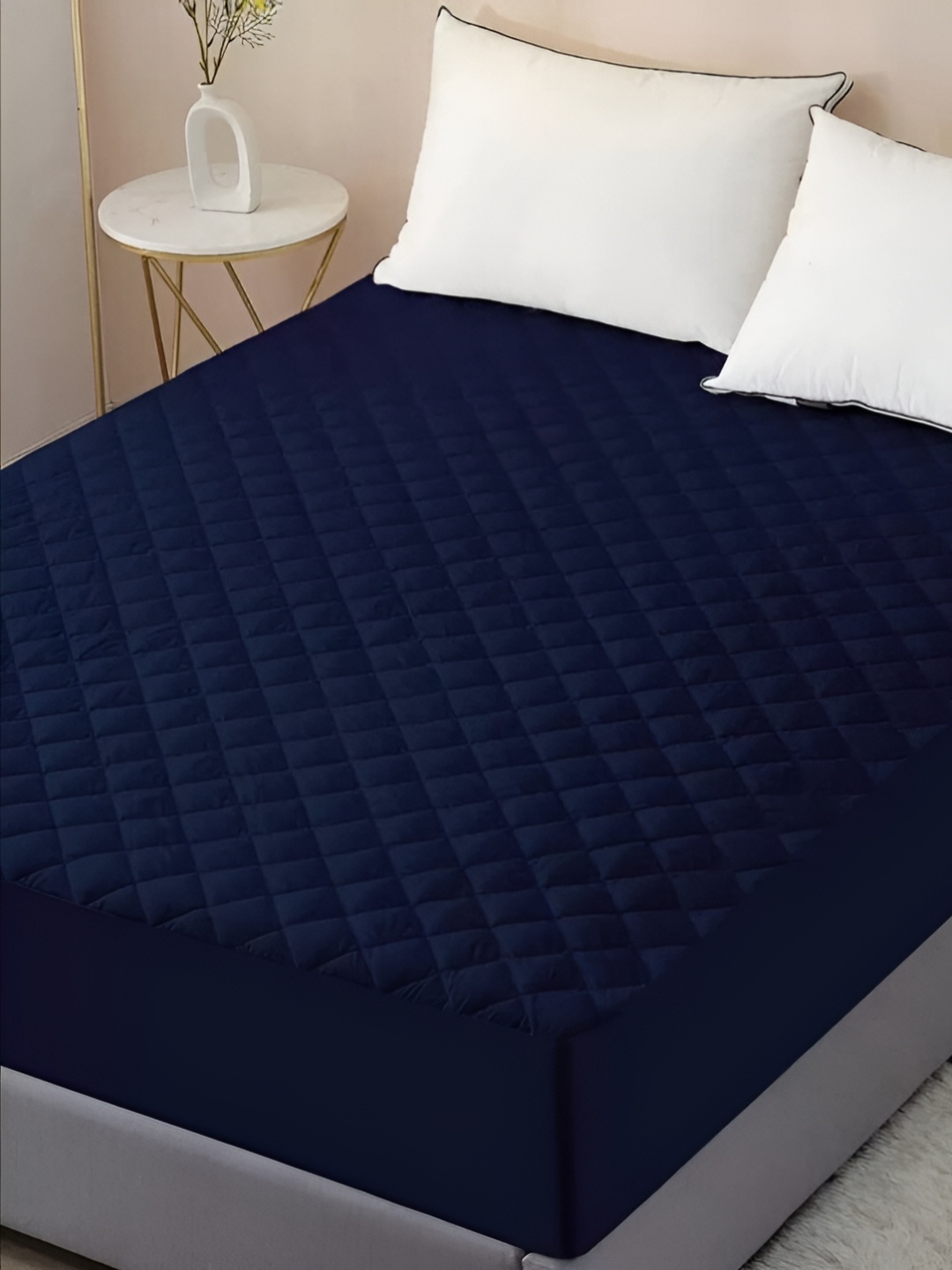 

Comfowell Blue Quilted Fitted Queen Size Water Resistant Mattress Protector