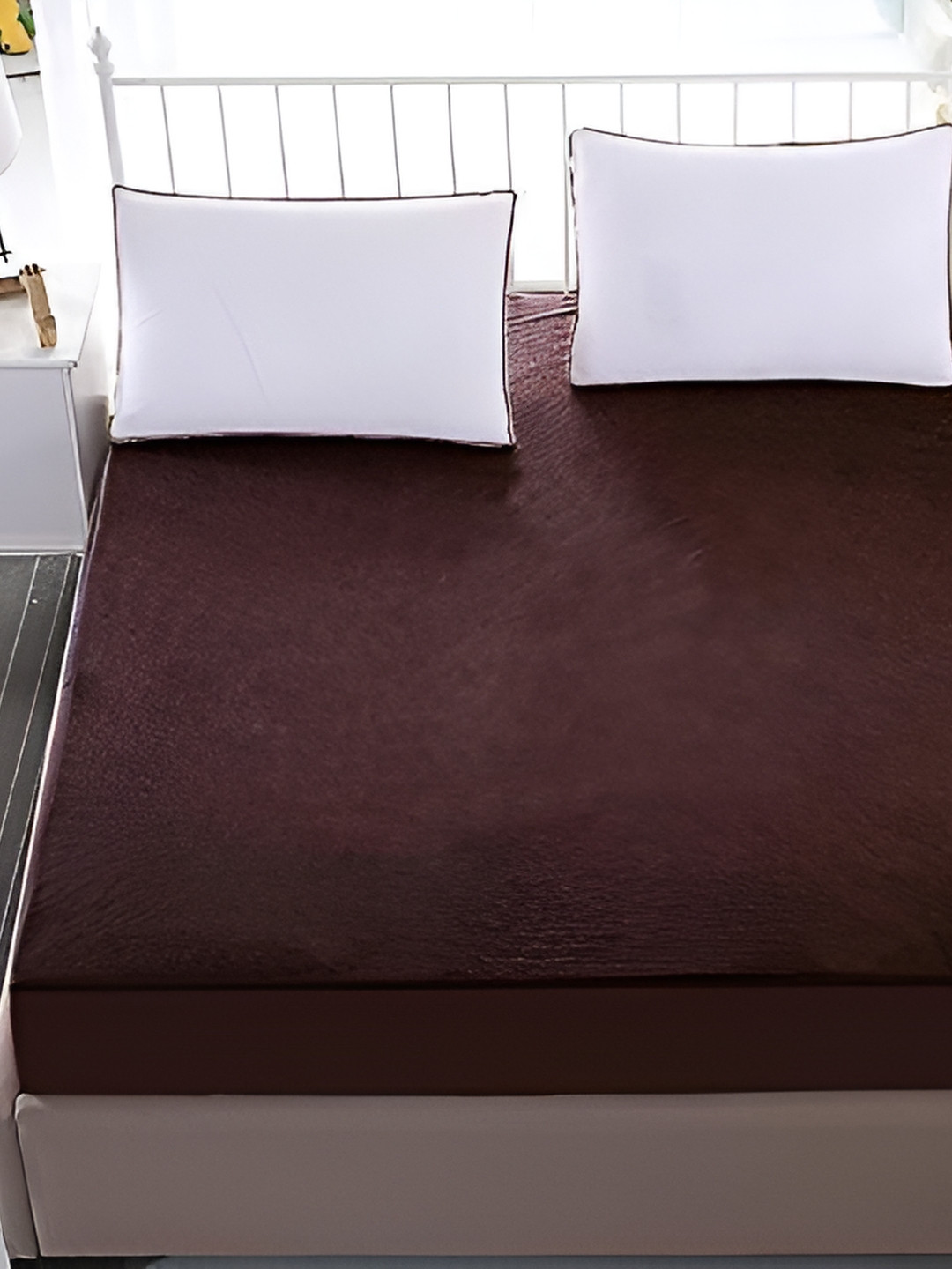 

Comfowell Brown Cotton Single Water Resistant Fitted Mattress Protector